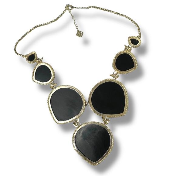 Kendra Scott NWOT Rebecca Abalone Shell Rare Style Gold Tone Statement Necklace - Picture 7 of 9